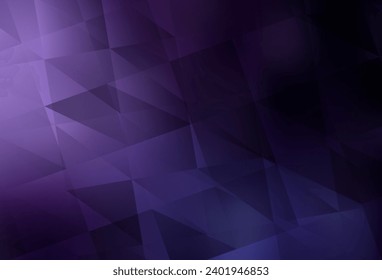 Dark Purple vector abstract mosaic pattern. Modern abstract illustration with triangles. Polygonal design for your web site.