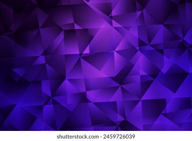 Dark Purple vector abstract mosaic background. Colorful abstract illustration with triangles. Template for cell phone's backgrounds.