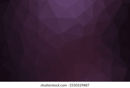 Dark Purple vector abstract mosaic backdrop. Triangular geometric sample with gradient.  The best triangular design for your business.