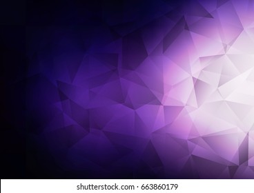 Dark Purple vector abstract mosaic template. A completely new color illustration in a vague style. The textured pattern can be used for background.