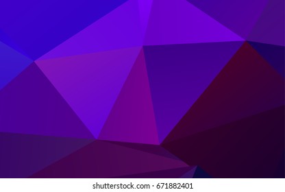 Dark Purple vector abstract mosaic background. Shining illustration, which consist of triangles. A new texture for your design.