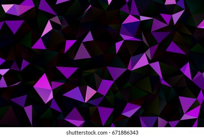 Dark Purple vector abstract mosaic pattern. Colorful illustration in abstract style with gradient. A completely new template for your business design.