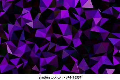 Dark Purple vector abstract mosaic template. A completely new color illustration in a vague style. The elegant pattern can be used as part of a brand book.