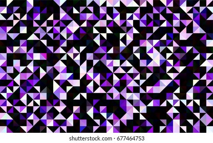 Dark Purple vector abstract mosaic pattern. Triangular geometric sample with gradient.  The polygonal design can be used for your web site.
