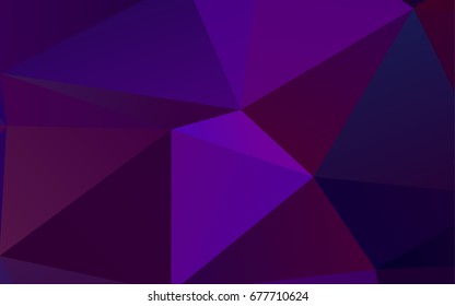 Dark Purple vector abstract mosaic pattern. A sample with polygonal shapes. A new texture for your design.