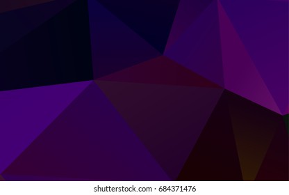 Dark Purple vector abstract mosaic background. Brand-new colored illustration in blurry style with gradient. The best triangular design for your business.