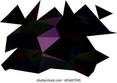 Dark Purple vector abstract mosaic pattern. Shining illustration, which consist of triangles. A completely new design for your business.