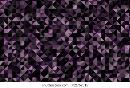 Dark Purple vector abstract mosaic template. Creative geometric illustration in Origami style with gradient. The best triangular design for your business.