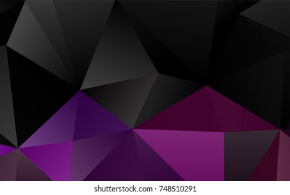 Dark Purple vector abstract mosaic template. A sample with polygonal shapes. Brand-new design for your business.