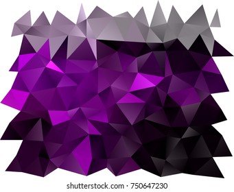 Dark Purple vector abstract mosaic pattern. A sample with polygonal shapes. The template can be used as a background for cell phones.