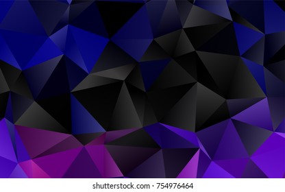 Dark Purple vector abstract mosaic background. A completely new color illustration in a vague style. The polygonal design can be used for your web site.