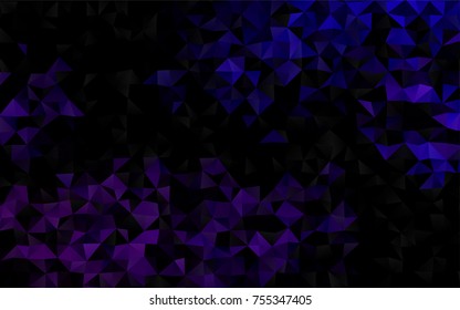 Dark Purple vector abstract mosaic background. Colorful illustration in abstract style with gradient. The best triangular design for your business.