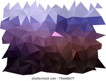 Dark Purple vector abstract mosaic background. Brand-new colored illustration in blurry style with gradient. Triangular pattern for your business design.