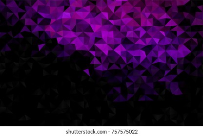Dark Purple vector abstract mosaic background. Creative geometric illustration in Origami style with gradient. The template can be used as a background for cell phones.