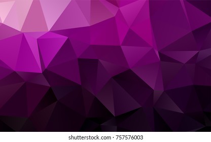 Dark Purple vector abstract mosaic background. A sample with polygonal shapes. A completely new template for your business design.