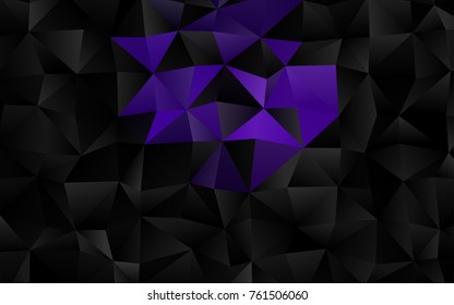 Dark Purple vector abstract mosaic pattern. Colorful abstract illustration with gradient. The polygonal design can be used for your web site.