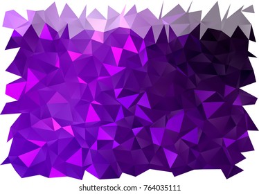 Dark Purple vector abstract mosaic pattern. Triangular geometric sample with gradient.  The completely new template can be used for your brand book.