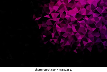 Dark Purple vector abstract mosaic background. Modern geometrical abstract illustration with gradient. The template can be used as a background for cell phones.