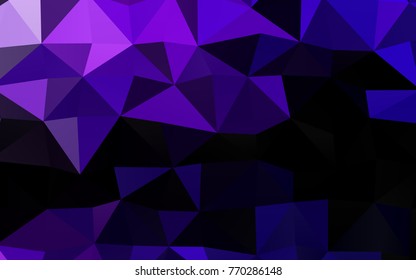 Dark Purple vector abstract mosaic background. Colorful illustration in abstract style with gradient. Brand-new style for your business design.
