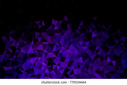 Dark Purple vector abstract mosaic background. Modern geometrical abstract illustration with gradient. A new texture for your design.