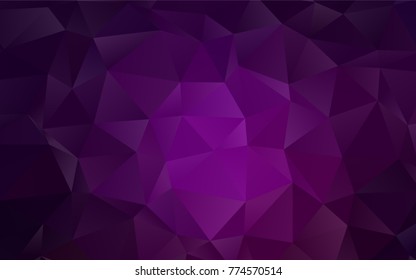 Dark Purple vector abstract mosaic template. Colorful abstract illustration with gradient. Brand-new style for your business design.