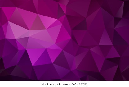 Dark Purple vector abstract mosaic background. Glitter abstract illustration with an elegant design. The textured pattern can be used for background.
