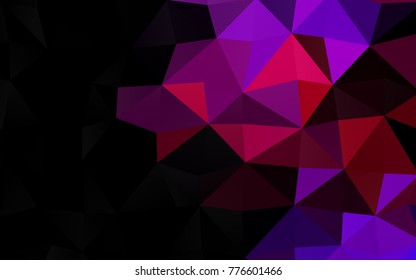 Dark Purple vector abstract mosaic background. An elegant bright illustration with gradient. The elegant pattern can be used as part of a brand book.