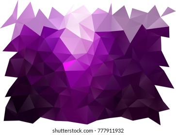 Dark Purple vector abstract mosaic pattern. A sample with polygonal shapes. Triangular pattern for your business design.