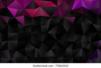 Dark Purple vector abstract mosaic template. An elegant bright illustration with gradient. A new texture for your design.