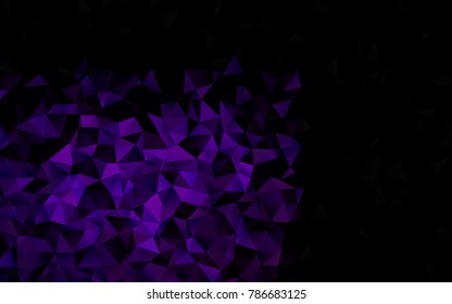 Dark Purple vector abstract mosaic pattern. Colorful illustration in abstract style with gradient. The completely new template can be used for your brand book.