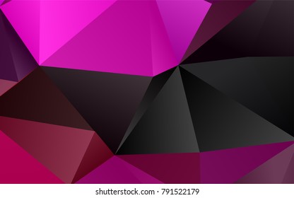 Dark Purple vector abstract mosaic template. Colorful illustration in abstract style with gradient. Brand-new style for your business design.