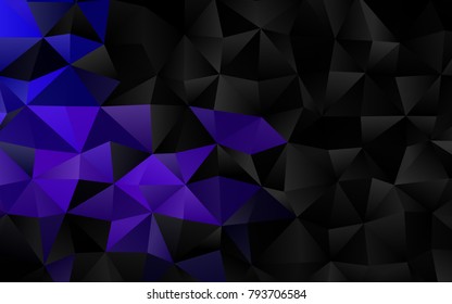 Dark Purple vector abstract mosaic template. Colorful abstract illustration with gradient. The template can be used as a background for cell phones.