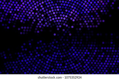 Dark Purple vector abstract pattern with circles. Geometry template for your business design. Background with colored spheres.