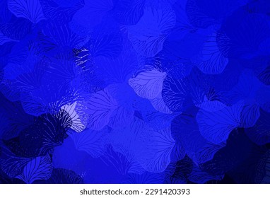 Dark Purple vector abstract pattern with leaves. Shining colored illustration with leaves in doodle style. Template for backgrounds of cell phones.