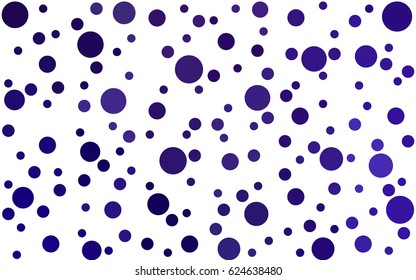 Dark Purple vector abstract pattern with circles. Geometry template for your business design. Background with colored spheres.