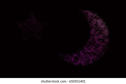 Dark Purple vector abstract pattern with circles. Geometry template for your business design. Background with colored spheres.