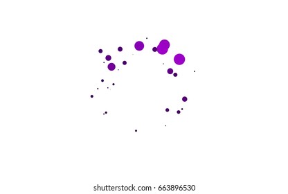 Dark Purple vector abstract pattern with circles. Geometry template for your business design. Background with colored spheres.