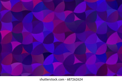 Dark Purple vector abstract pattern with circles. Geometry template for your business design. Background with colored spheres.