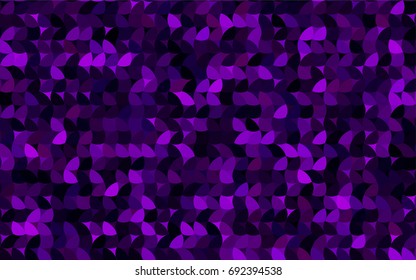 Dark Purple vector abstract pattern with circles. Geometry template for your business design. Background with colored spheres.