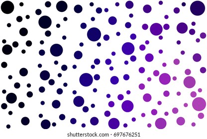 Dark Purple vector abstract pattern with circles. Geometry template for your business design. Background with colored spheres.