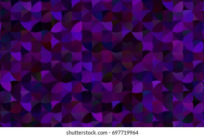 Dark Purple vector abstract pattern with circles. Geometry template for your business design. Background with colored spheres.