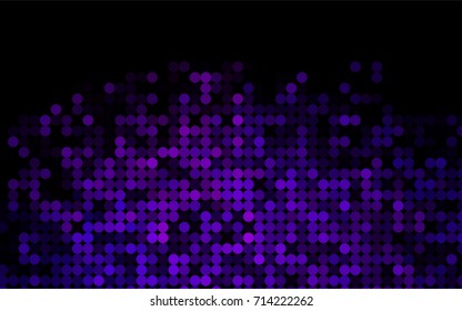 Dark Purple vector abstract pattern with circles. Geometry template for your business design. Background with colored spheres.