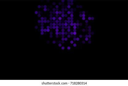 Dark Purple vector abstract pattern with circles. Geometry template for your business design. Background with colored spheres.