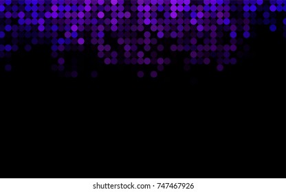 Dark Purple vector abstract pattern with circles. Geometry template for your business design. Background with colored spheres.