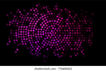 Dark Purple vector abstract pattern with circles. Geometry template for your business design. Background with colored spheres.