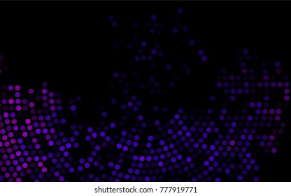 Dark Purple vector abstract pattern with circles. Geometry template for your business design. Background with colored spheres.