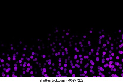 Dark Purple vector abstract pattern with circles. Geometry template for your business design. Background with colored spheres.