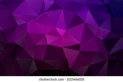 Dark Purple vector abstract polygonal background. Glitter abstract illustration with an elegant design.