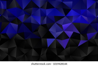 Dark Purple vector abstract polygonal pattern. Brand-new colored illustration in blurry style with gradient. The template can be used as a background for cell phones.