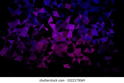 Dark Purple vector abstract polygonal background. Shining colored illustration in a brand-new style. Triangular pattern for your business design.